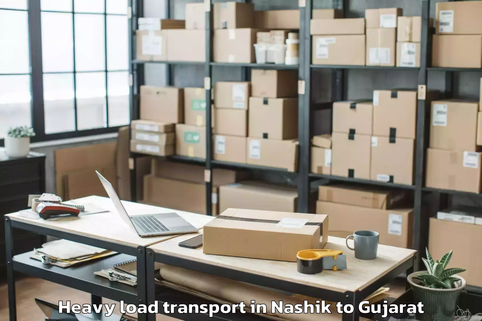 Easy Nashik to Thasra Heavy Load Transport Booking